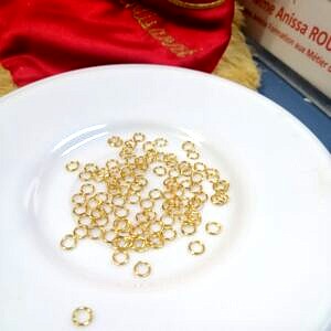 Anneaux de jonction dorée  diam 6 mm 5 gr